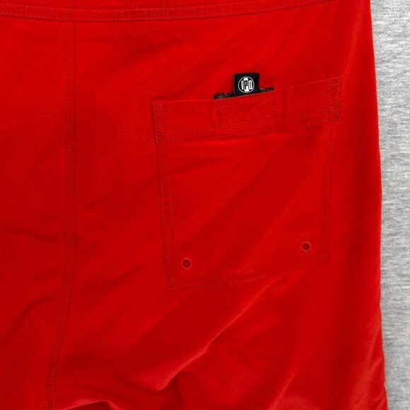 IPD Huntington Beach Jr Lifeguard Mens 32 Red Board Shorts 83 Style Swim - Picture 6 of 12